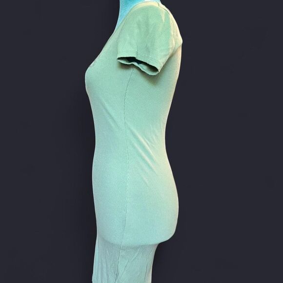 Vintage Y2K Guess Women's Green Mini T-shirt Dress Rhinestone mcbling Small - Picture 2 of 7